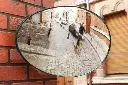 Convex traffic mirror oval