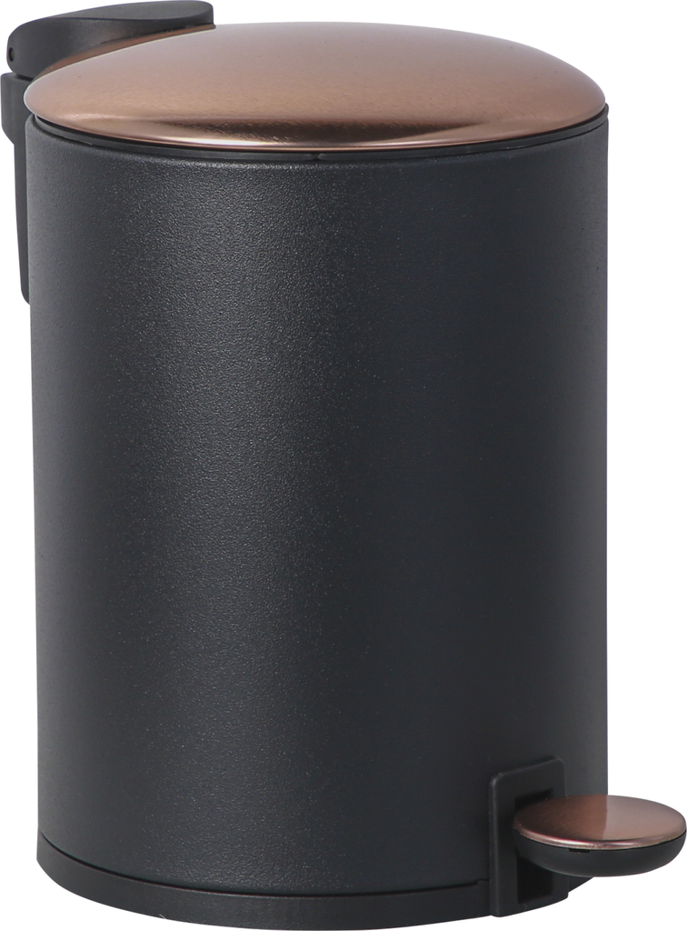 Pedal bin black + bronze