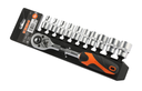 Ratchet handle 1/4" with socket set 11pcs