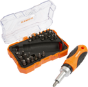 Stubby ratchet screwdriver and bit set 27pcs