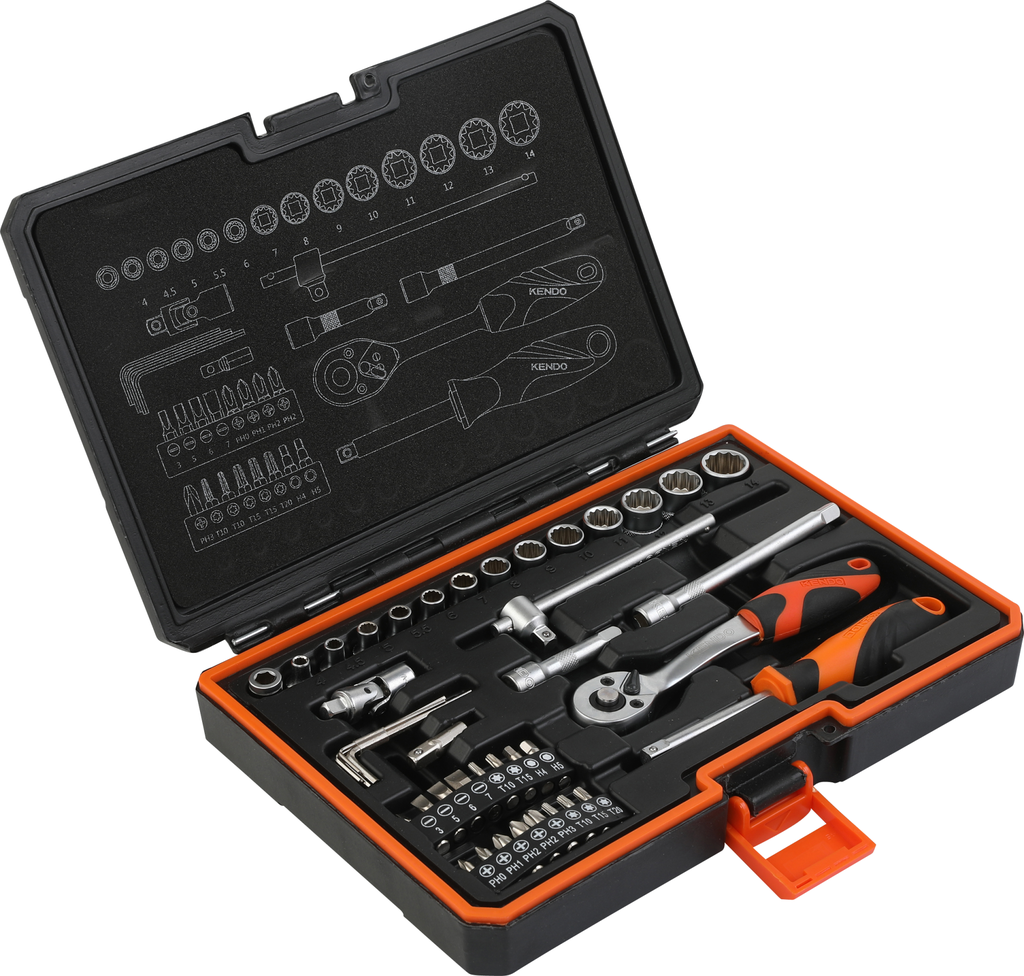 Dr. socket 1/4" set 42pcs