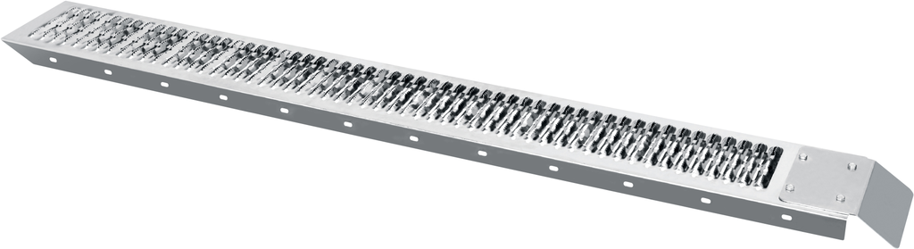 Oprijplaat mat staal 194cm