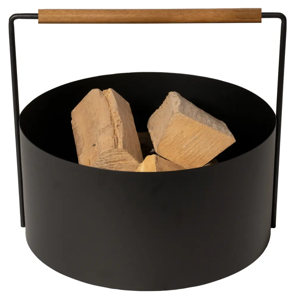 Houtblokkenmand staal