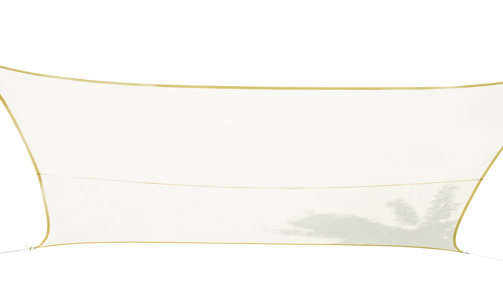 Shade sail polyester cream