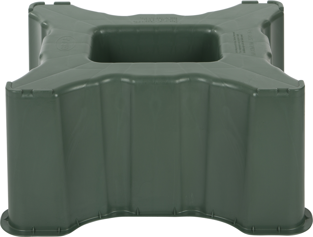 Pied tonneau de pluie rectangulaire - vert