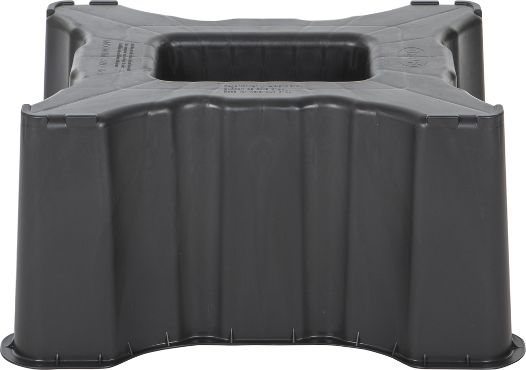 Square Rain Barrel Stand - black