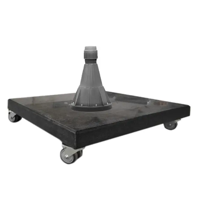 Set pied de parasol granit
