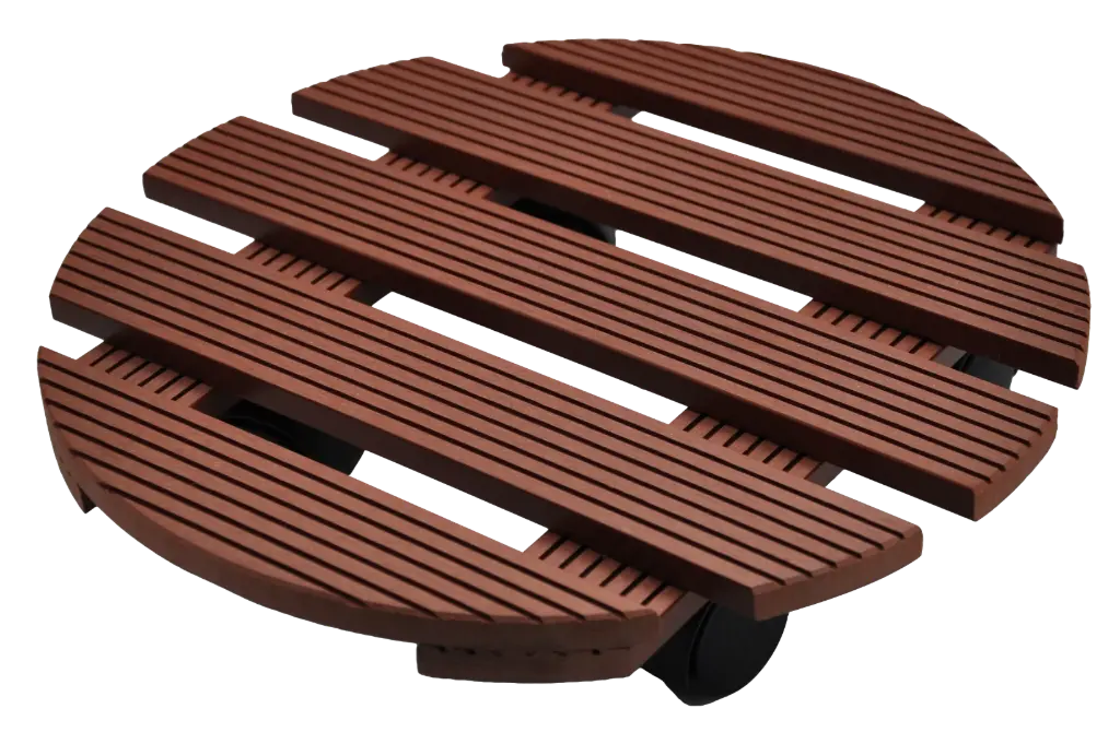 Support pot à roulettes wpc