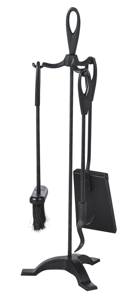 HAARDSET MERAPI 4-DELIG ZWART H. 63.5cm