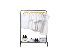 Clothing rack matt black - single