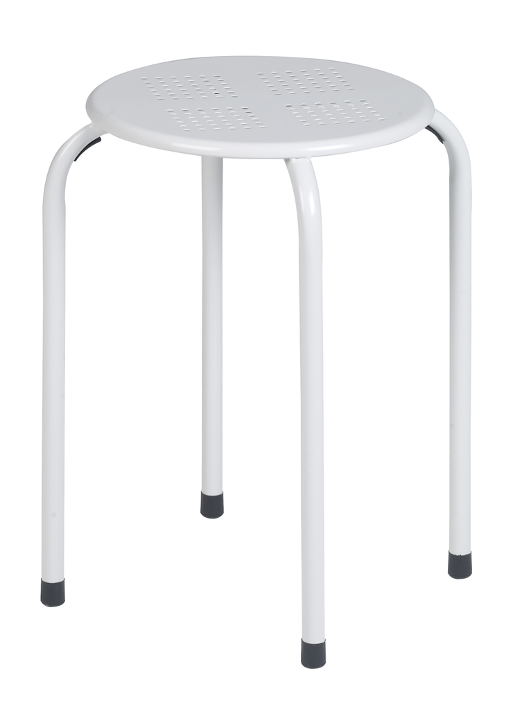 Metal stool - White