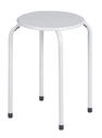 Metal stool - White
