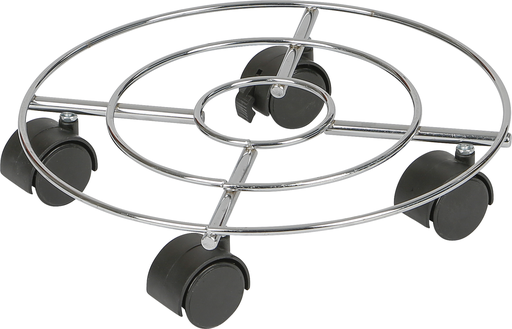 [R071] Support pot à roulettes chrome 