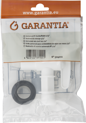 Plastic tap for rain barrel 