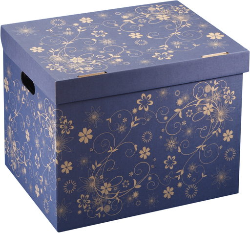 Decorated cardboard box 