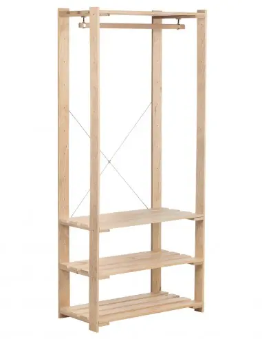 Pine clothes rack 