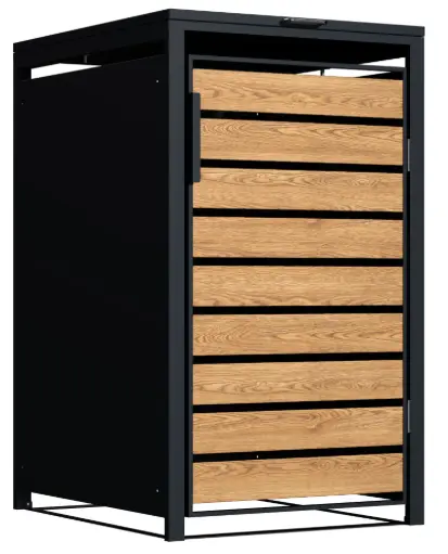 [P351NW] Single wheelie bin storage 