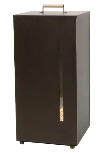 Boîte à pellets noir 70L avec couvercle 