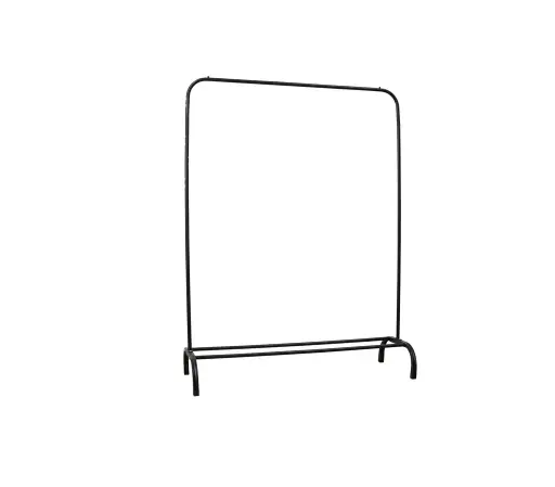 Kledingrek mat zwart - enkel 