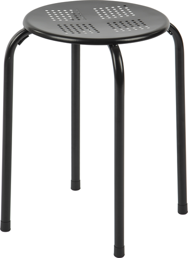 [Q010N] Metal stool - Black  