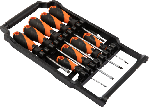 [KE20214] Jeu de tournevis sur support 9 pc 