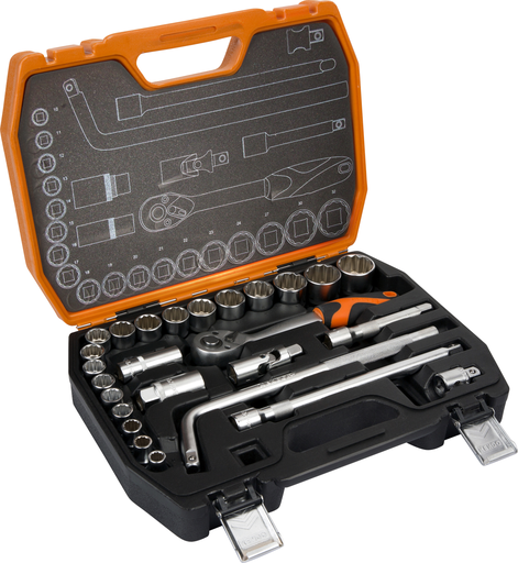 [KE90565] Dr. socket 1/2" set 26pcs 