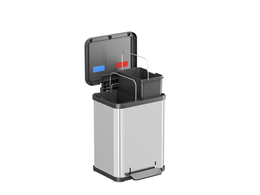[LH0622-200] PEDAALEMMER ÔKO DUO PLUS M INOX 2L + 9L 